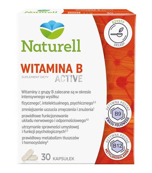 Naturell Witamina B Active, 30 kaps. cena, opinie, właściwości
