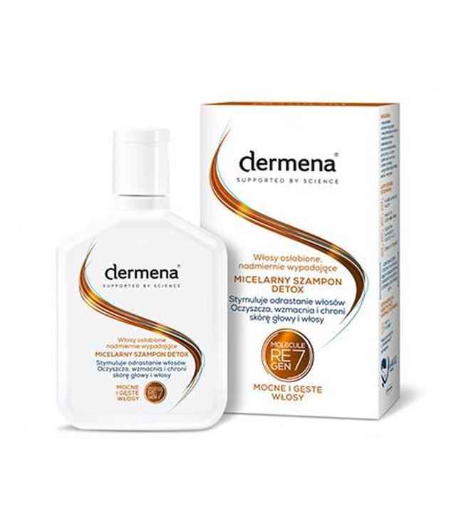 Dermena Detox Szampon micelarny do włosów osłabionych nadmiernie wypadających, 200 ml