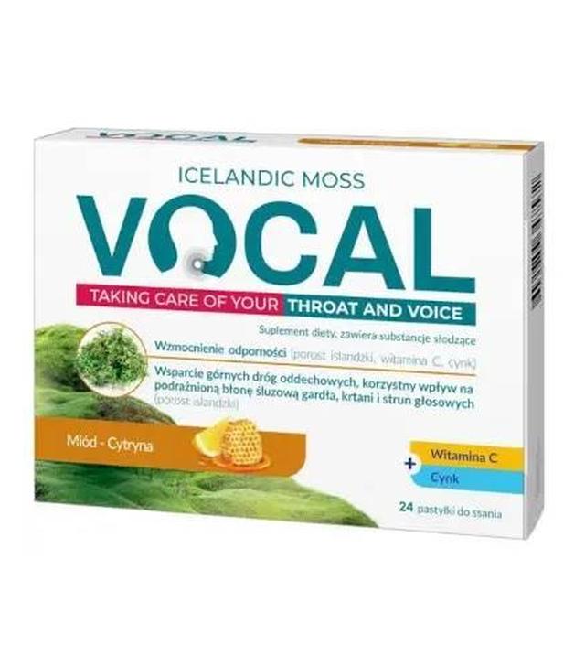 Vocal miód-cytryna, 24 pastylki - ważny do 2025-09-30