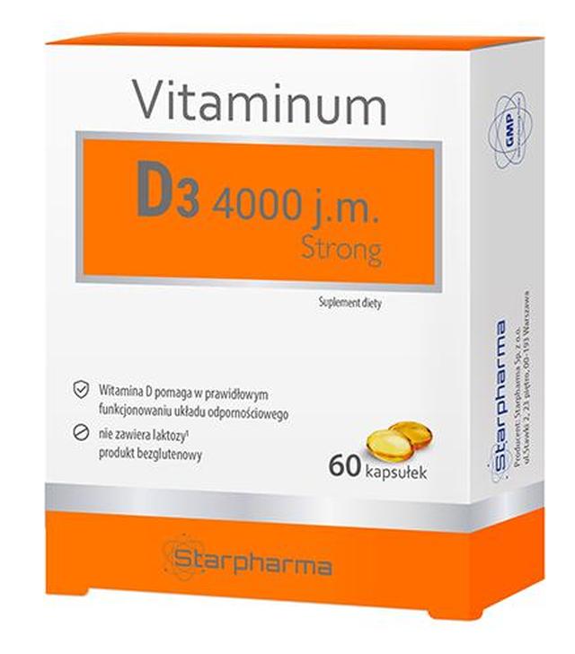 Vitaminum D3 4000 Strong, 60 kaps., cena, opinie, wskazania