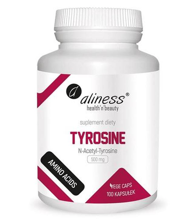 ALINESS Tyrosine 500 mg - 100 kaps. - zwiększa koncentrację, wspomaga walkę ze stresem - cena, dawkowanie, opinie