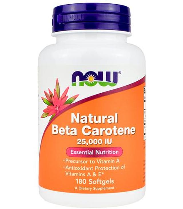 NOW FOODS Natural Beta Carotene 25,000 IU - 180 kaps.