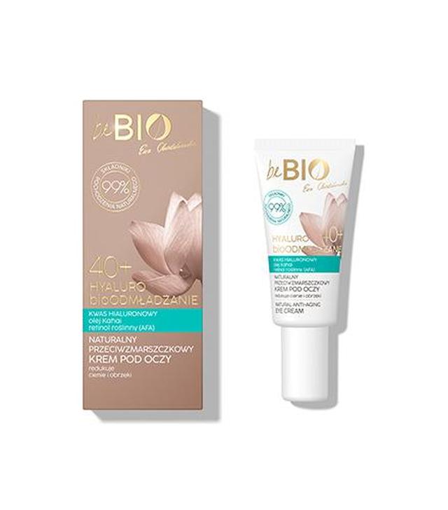 BeBio Hyaluro BioOdmładzanie Naturalny Krem przeciwzmarszczkowy pod oczy 40+, 15 ml cena, opinie, właściwości