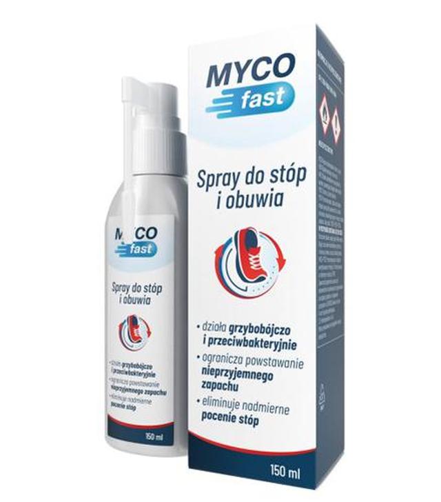 MYCOfast Spray do stóp i obuwia, 150 ml - cena, opinie, wskazania