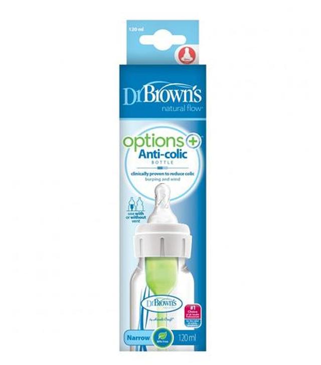 Dr Brown's Options+ Butelka antykolkowa standard - 120 ml Do karmienia niemowląt - cena, opinie, stosowanie