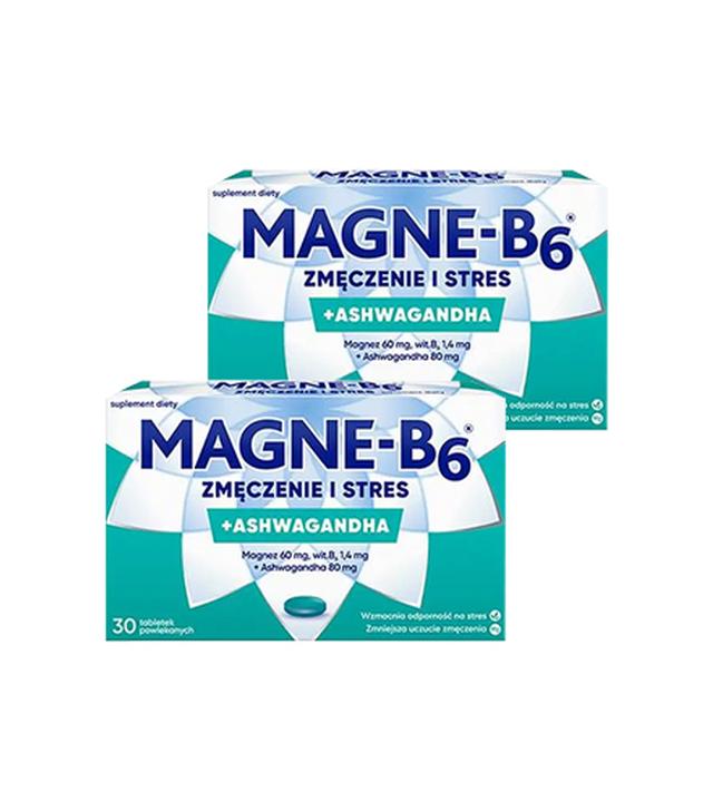 Magne-B6 Zmęczenie i stres, Magnez z ashwagandhą, 2x30 tabletek