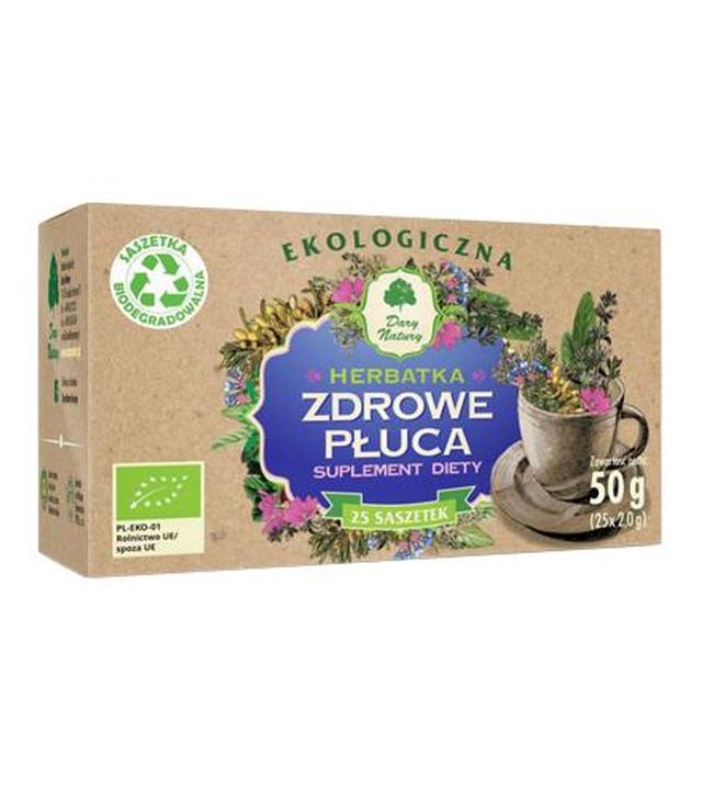 Dary Natury Ekologiczna herbatka Zdrowe Płuca - 25 sasz. - cena, opinie, wskazania