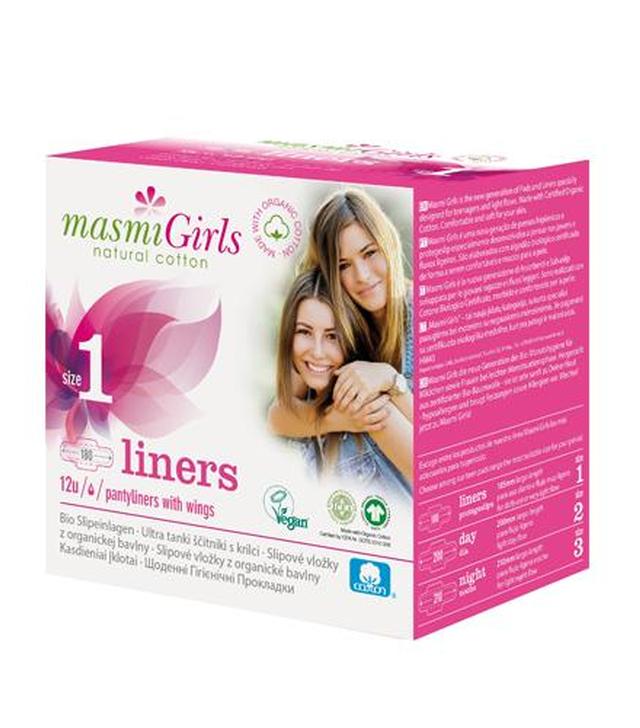 Masmi Girls Wkładki higieniczne ultracienkie ze skrzydełkami - 12 szt. - cena, opinie, właściwości