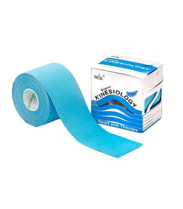 Nasara Kinesiology Tape, 5 cm x 5 m, niebieski, 1 szt., cena, właściwości, opinie