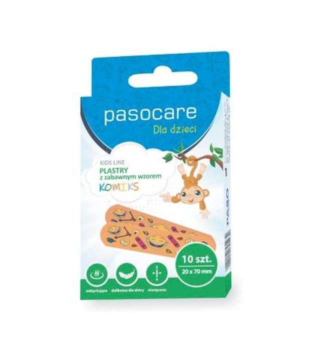 Pasocare Kids Line Zestaw plastrów hipoalergicznych z zabawnym wzorem, 10 sztuk