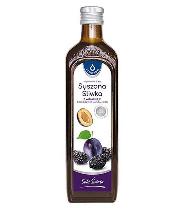 Oleofarm Suszona śliwka sok z naturalną witaminą C, 490 ml