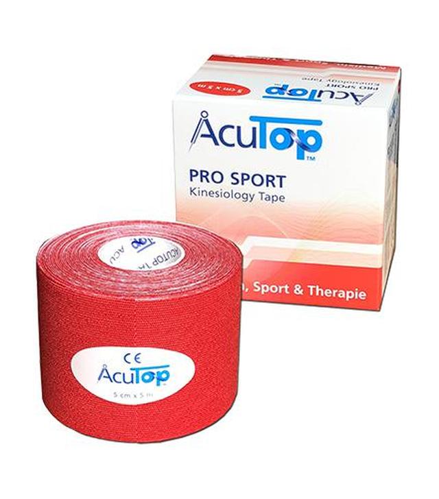 AcuTop Pro Sport Tape 5 cm x 5 m czerwony, 1 szt., cena, wskazania, właściwości