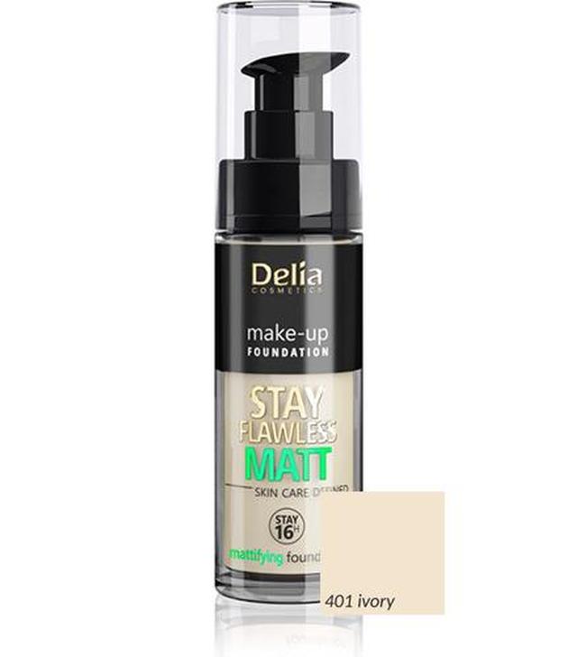 Delia Stay Flawless Matt Fluid matujący nr 401 Ivory, 30 ml