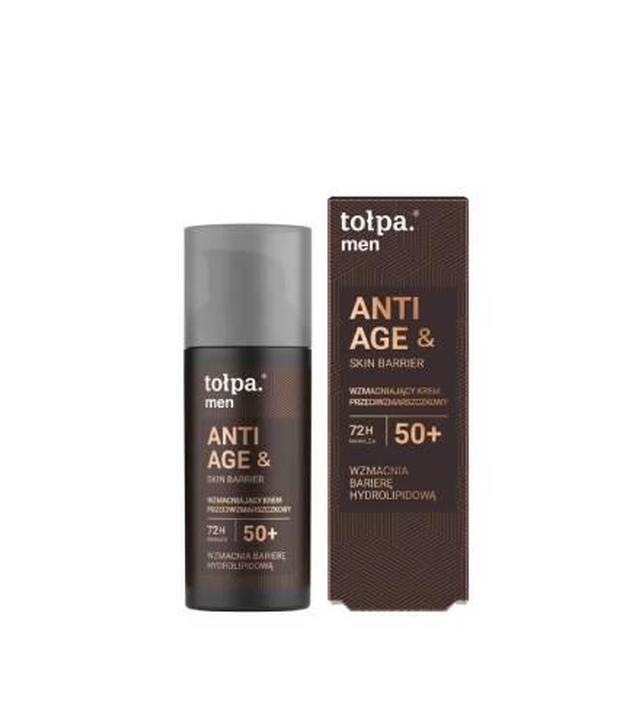 Tołpa Men Anti Age&Skin Barrier, Wzmacniający krem przeciwzmarszczkowy 50+, 50 ml