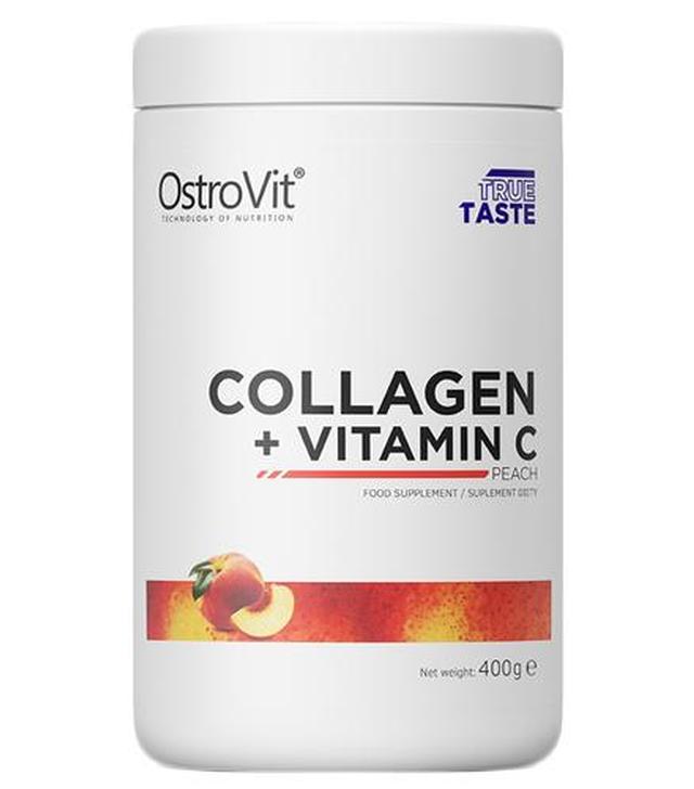 OstroVit Collagen + Vitamin C Peach Odżywka o smaku brzoskwini - 400 g - cena, opinie, właściwości