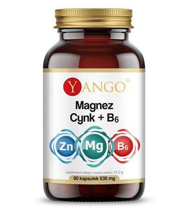 Yango Magnez Cynk + B6, 90 kaps. cena, opinie, właściwości