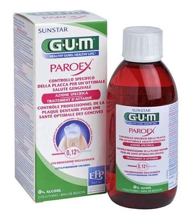 SUNSTAR GUM PAROEX Płyn do płukania jamy ustnej 0,12% CHX, 300 ml