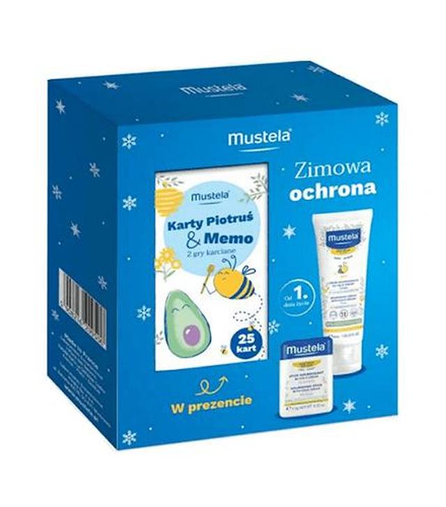 Mustela Krem odżywczy z Cold Cream - 40 ml + Odżywczy Sztyft dla niemowląt z Cold Cream - 9,2 g + Karty Piotruś i Memo, 1 sztua
