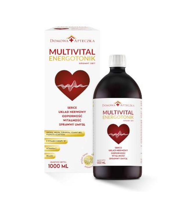 Domowa Apteczka Multivital Energotonik serce układ nerwowy, 1000 ml, cena, opinie, składniki