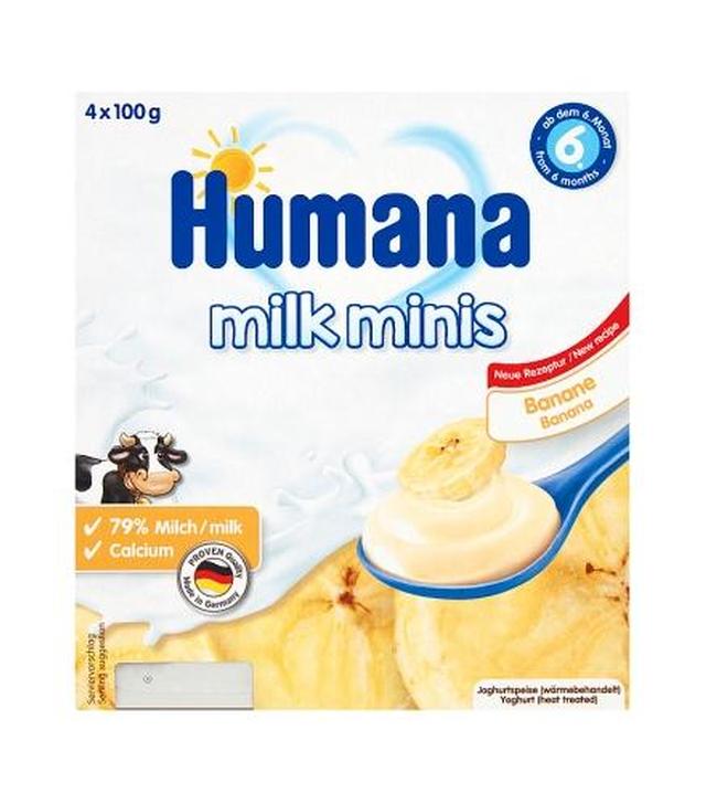 Humana Milk Minis Deserek jogurtowy o smaku bananowym po 6 m-cu - 400 g - cena, opinie, właściwości  - ważny do 2024-07-12