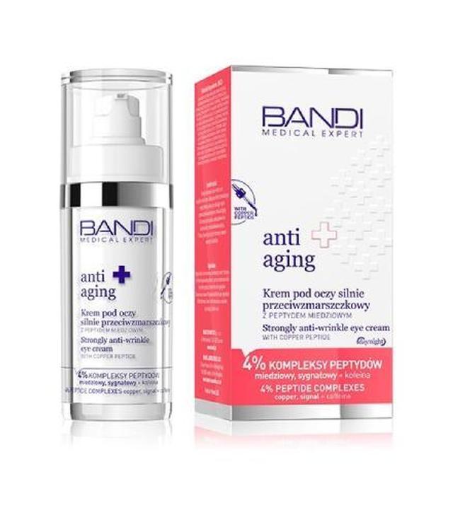 Bandi Cosmetics MEDICAL EXPERT ANTI-AGING Krem pod oczy silnie przeciwzmarszczkowy z peptydem miedziowym, 30 ml