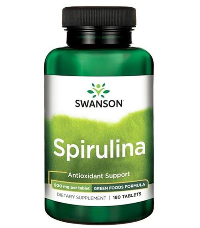 SWANSON Spirulina 100% organiczna 500 mg, 180 tabletek