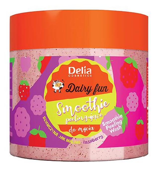 Delia Dairy Fun Smoothie peelingujące do mycia Dziewczyna jak malina, 350 g, cena, opinie, stosowanie