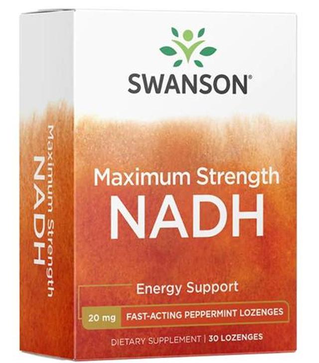 SWANSON NADH 20 mg - 30 tabl - cena, dawkowanie, opinie