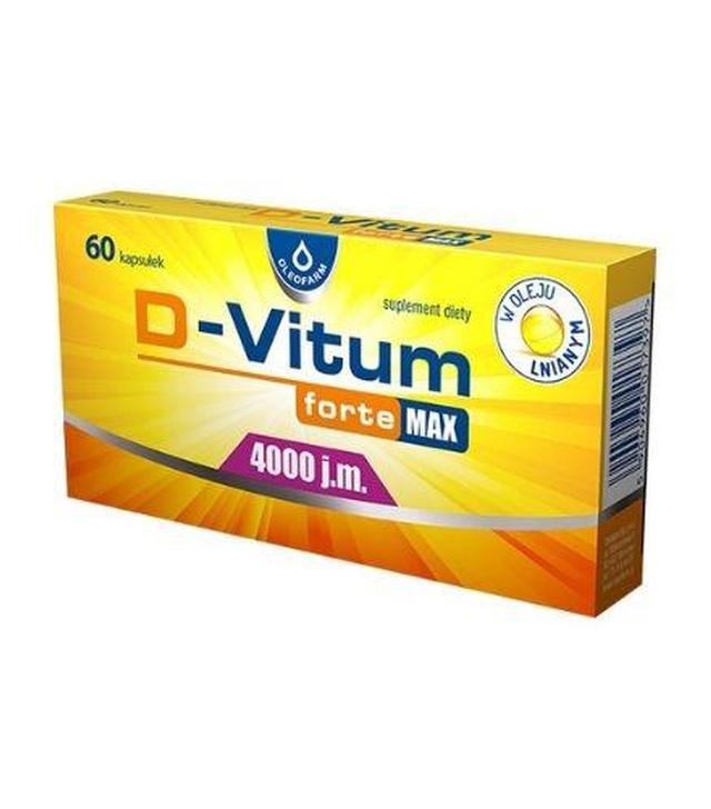 D-Vitum Forte Max 4000 j.m. - 60 kaps. - cena, opinie, właściwości - ważny do 2025-10-31
