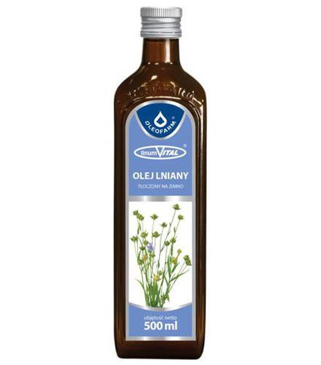 Oleofarm LinumVital Olej lniany tłoczony na zimno, 500 ml - ważny do 2024-07-31