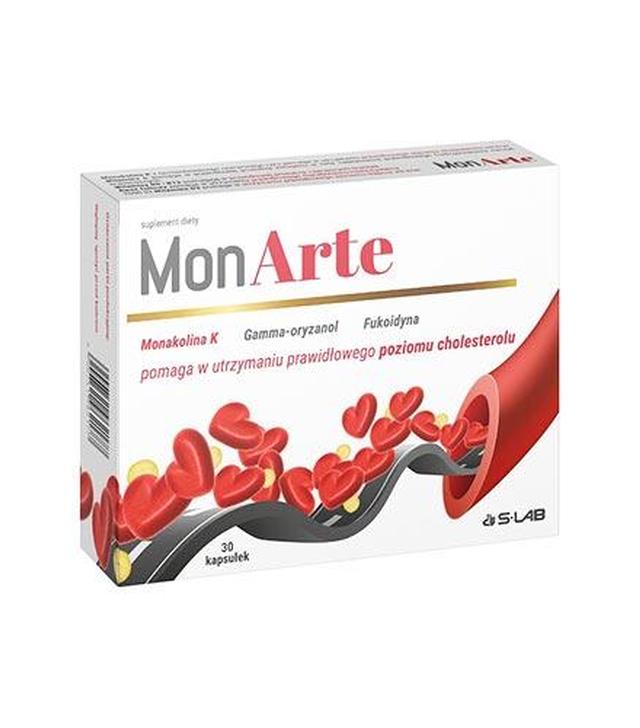 MonArte, monakolina K na prawidłowy poziom cholesterolu, 30 kapsułek