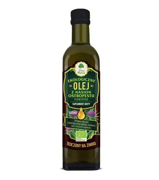 Dary Natury Ekologiczny olej z nasion ostropestu plamistego 100 ml Na wątrobę cena, opinie, właściwości  - ważny do 2025-09-03