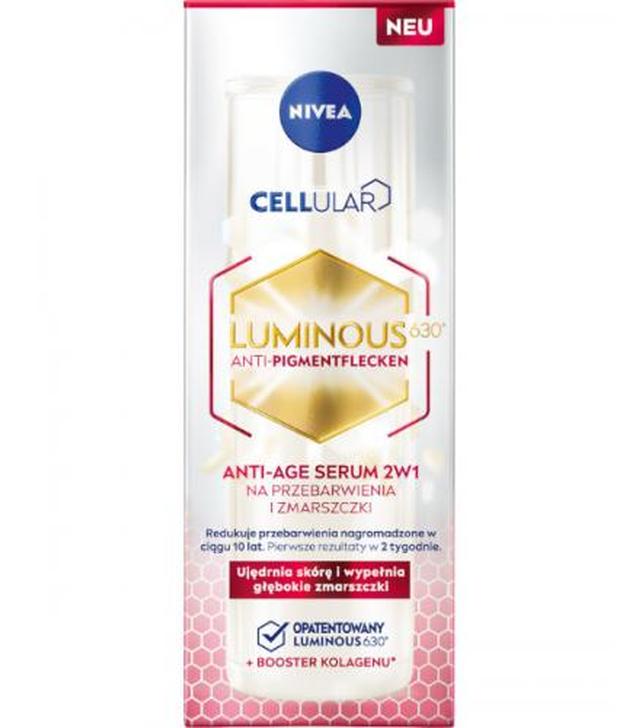 NIVEA Cellular Luminous 630® Anti-age serum 2w1 na przebarwienia i zmarszczki, 30 ml