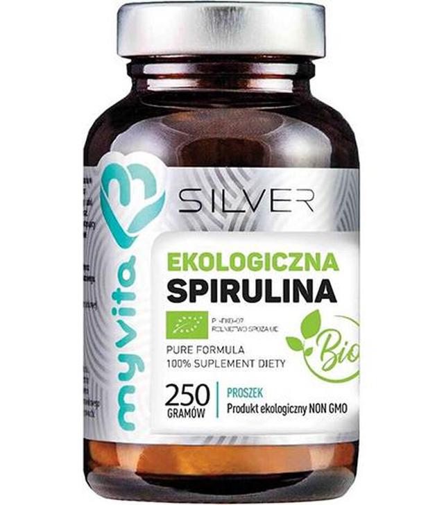 MyVita Silver Pure 100 % Spirulina Bio proszek, 250 g, cena, opinie, właściwości