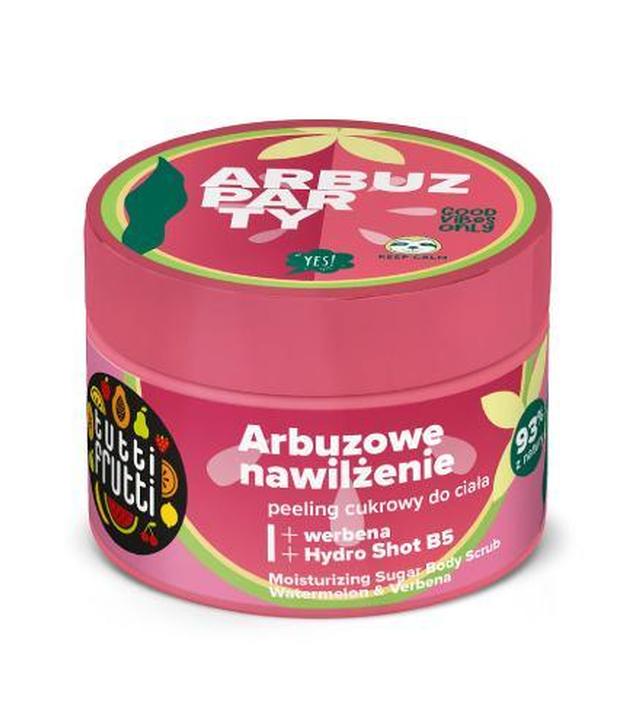 Tutti Frutti ARBUZ i WERBENA + Hydro Shot B5 Nawilżający peeling cukrowy do ciała, 300 g