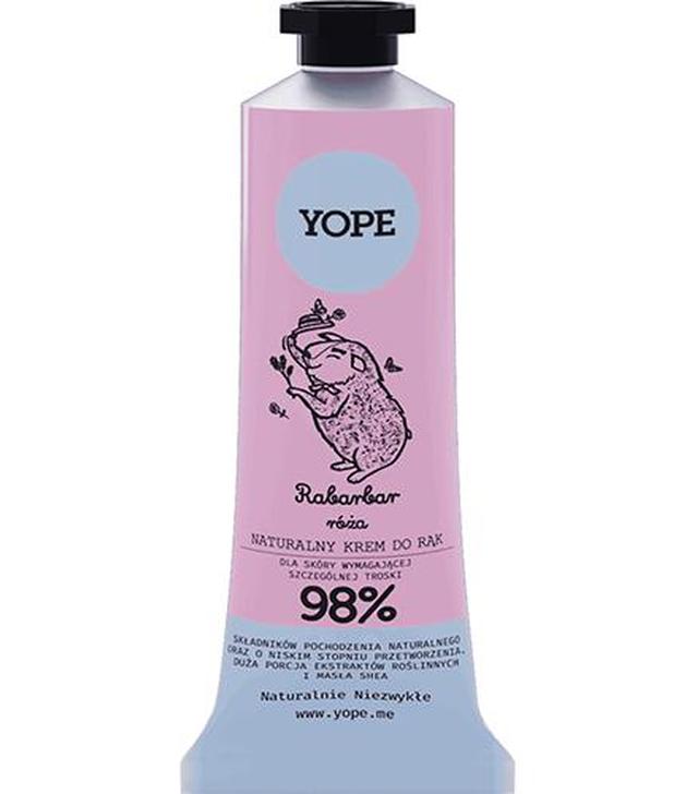 Yope Naturalny krem do rąk Rabarbar róża - 50 ml - cena, opinie, skład