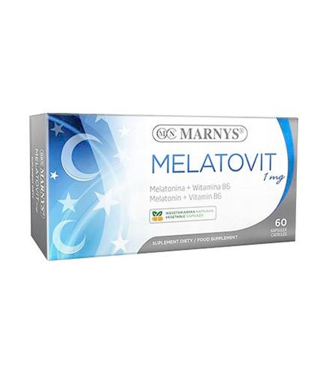 Marnys Melatovit Melatonina 1 mg + Witamina B6, 60 kaps. wege cena, opinie, właściwości