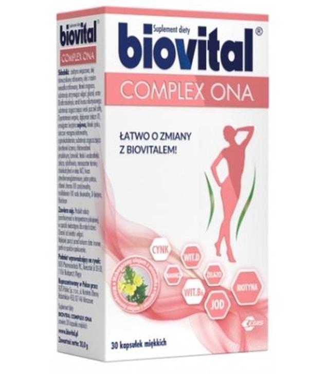 Biovital Complex ONA, 30 kaps., cena, opinie, wskazania