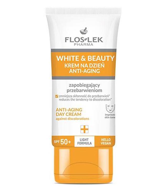 Flos Lek White & Beauty Krem na dzień anti-aging zapobiegający przebarwieniom SPF 50, 30 ml