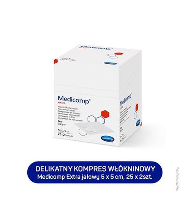 HARTMANN MEDICOMP EXTRA Kompresy jałowe 5 cm x 5 cm, 25 x 2 sztuki