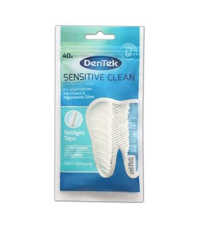 Dentek Sensitive Clean Wykałaczki z nicią dentystyczną, 40 sztuk