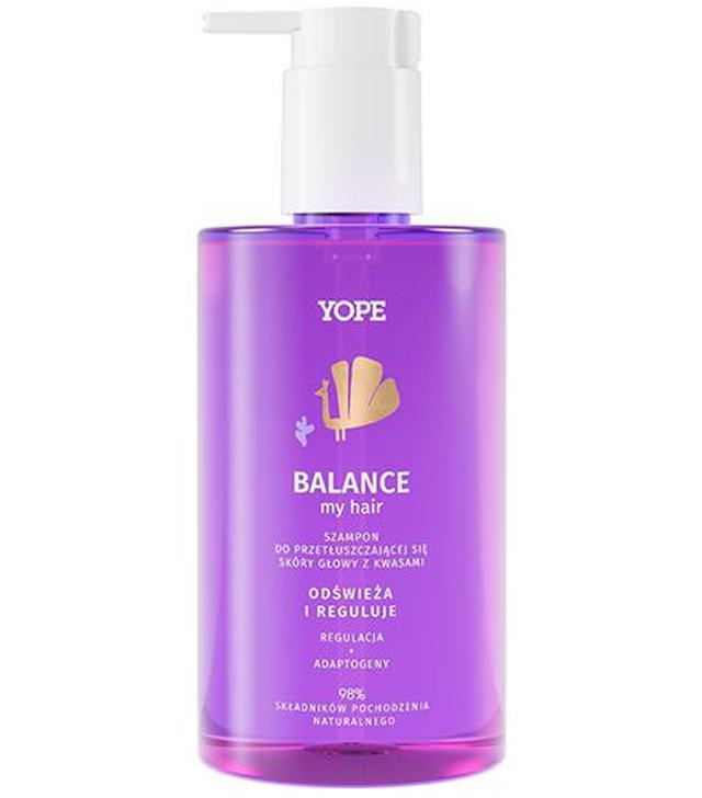 Yope Balance My Hair Szampon do przetłuszczającej się skóry głowy z kwasami, 300 ml