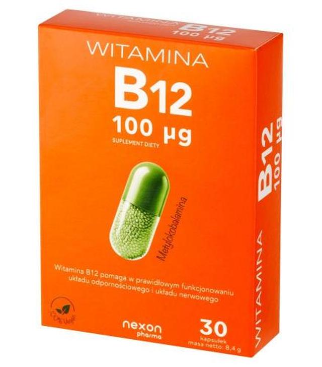 Nexon Pharma, Witamina B12 100 µg, kapsułki, 60 sztuk