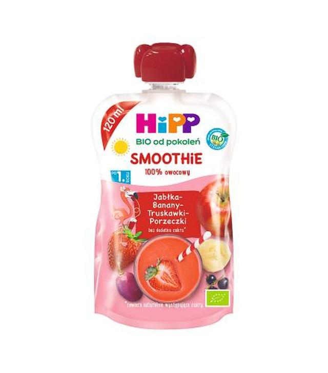 HIPP Hippis Smoothie Drink Jabłka-Banany-Truskawki-Porzeczki - 120 ml - ważny do 2025-08-27