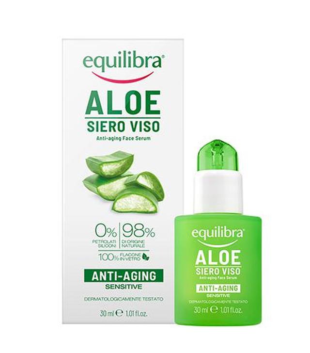 EQUILIBRA Aloesowe przeciwstarzeniowe serum do twarzy z kwasem hialuronowym, 30 ml, cena, wskazania, opinie