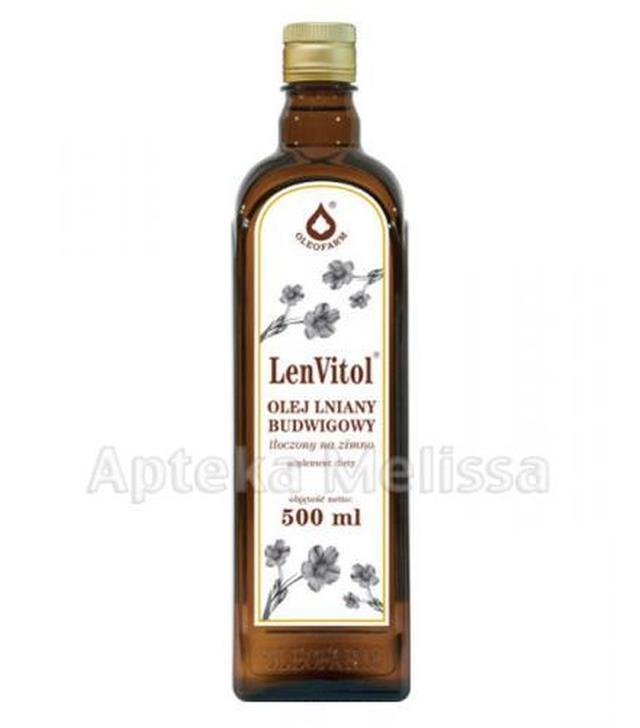 LENVITOL Olej lniany budwigowy nieoczyszczony, 500 ml  - ważny do 2024-06-06