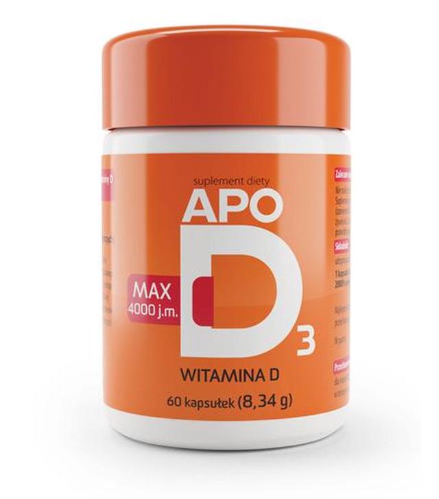 ApoD3 MAX 4000 j.m, witamina D dla dorosłych, 60 kapsułek