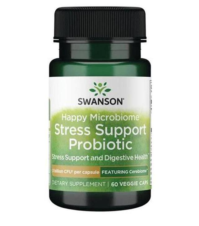 Swanson Happy Microbiome Stress Support Probiotic, 60 kapsułek
