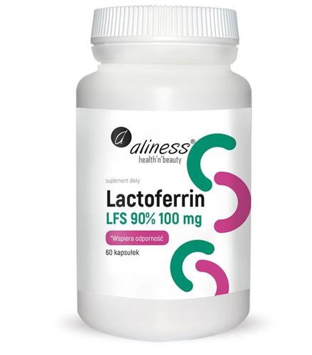 ALINESS Lactoferrin LFS 90% 100 mg - 60 kaps. - wzmacnia odporność - cena, wskazania, opinie