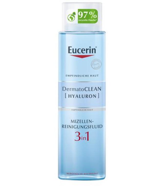Eucerin Dermatoclean Hyaluron Płyn micelarny 3w1 do skóry wrażliwej, 400 ml, cena, opinie, skład